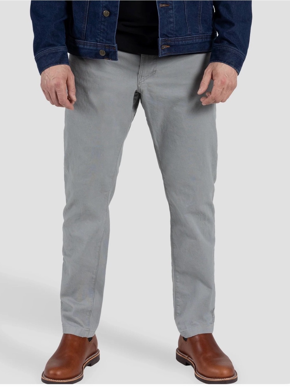 Origins Stretch Canvas Cotton Straight Leg Pants, Color Battleship